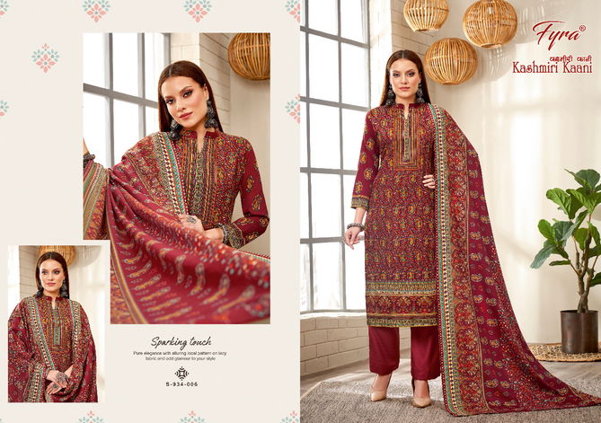 Fyra Kashmiri Kaani 2 Casual Daily Wear Pashmina Dress material Collection 